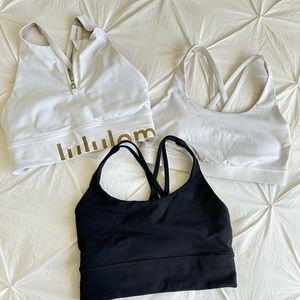 Lululemon Bra Size 6 Bundle white & black